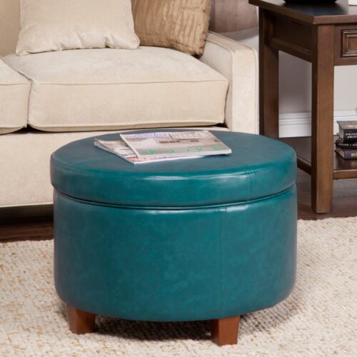 HomePop Round Leatherette